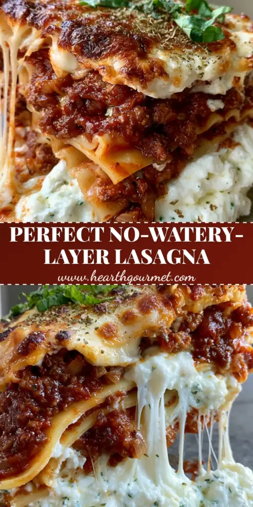 Cheesy Lasagna Recipe: The Ultimate Sturdy Layer Meat Lasagna 4 A tall slice of lasagna being lifted with a spatula showing a massive mozzarella cheese pull. (cheesy lasagna recipe)