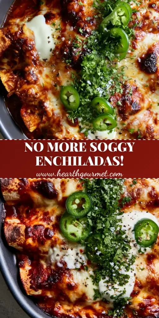 Overhead shot of bean and cheese enchiladas in a charcoal dish with molten Monterey Jack, charred white cheddar, and Mexican crema drizzle.