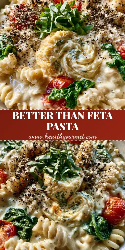 A top-down view of creamy boursin cheese pasta with charred tomatoes and fresh basil in a ceramic bowl.